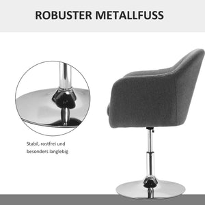 Work stool, swivel stool, office chair, dark grey