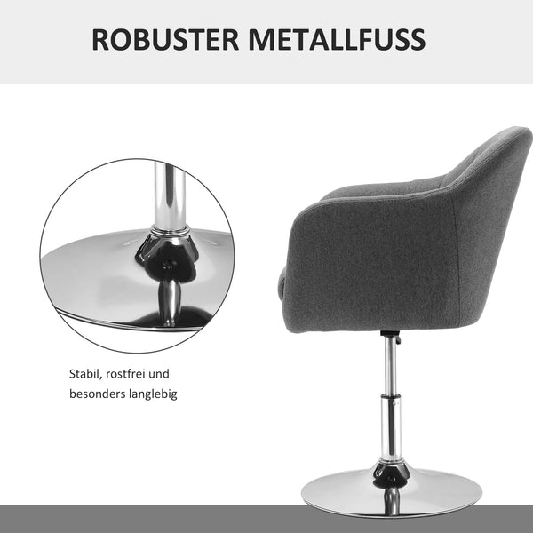 Work stool, swivel stool, office chair, dark grey