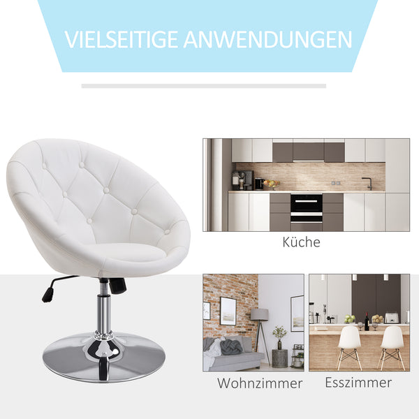 Work stool, swivel stool, office chair, chrome-plated