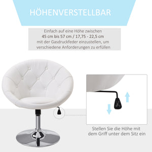 Work stool, swivel stool, office chair, chrome-plated