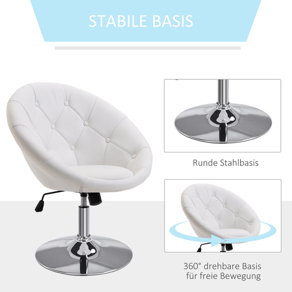 Work stool, swivel stool, office chair, chrome-plated