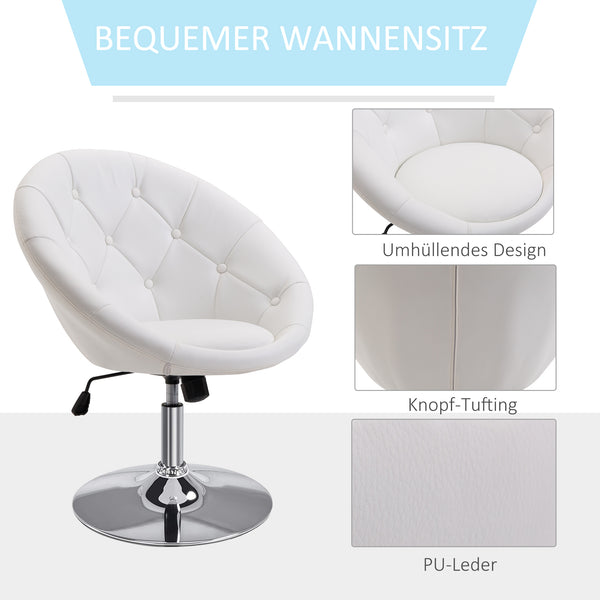 Work stool, swivel stool, office chair, chrome-plated
