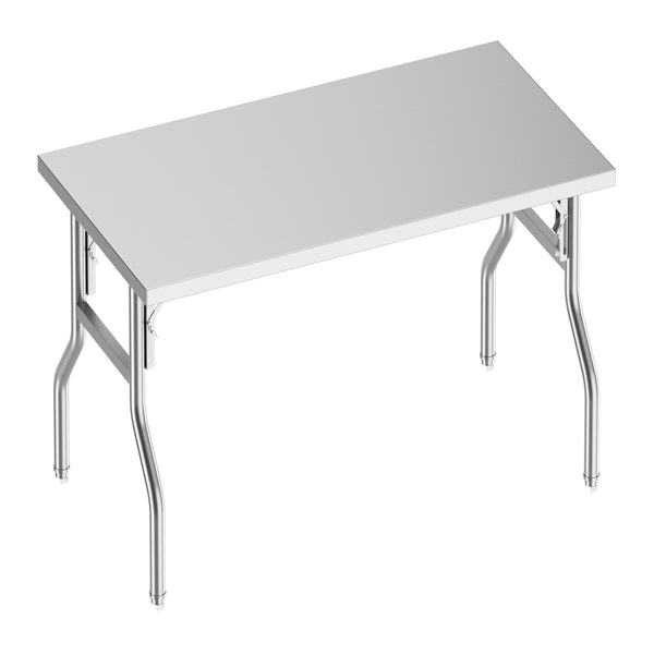 Arbeitstisch Edelstahl klappbar 122 x 61 cm silber