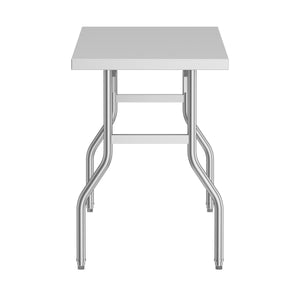 Arbeitstisch Edelstahl klappbar 122 x 61 cm silber