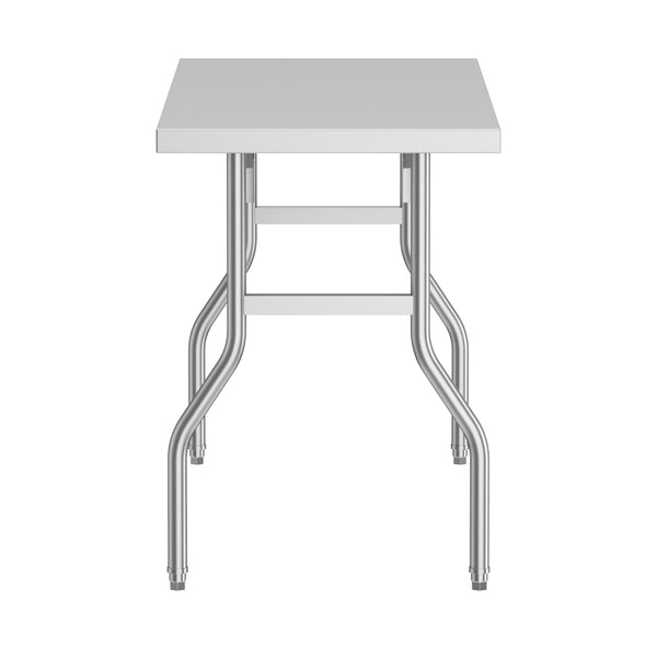 Arbeitstisch Edelstahl klappbar 122 x 61 cm silber