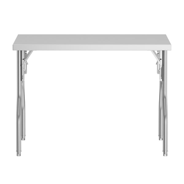 Arbeitstisch Edelstahl klappbar 122 x 61 cm silber