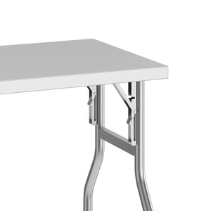 Arbeitstisch Edelstahl klappbar 122 x 61 cm silber
