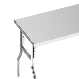 Arbeitstisch Edelstahl klappbar 122 x 61 cm silber