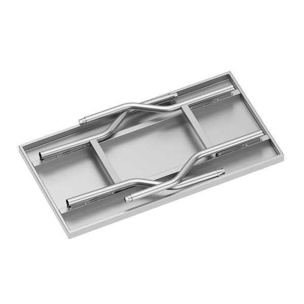 Arbeitstisch Edelstahl klappbar 122 x 61 cm silber