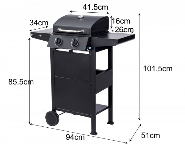 El Fuego - Gasgrill ''San Jose 2 Brenner