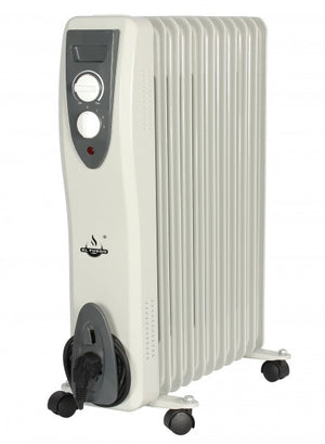 El Fuego - Mobiler Ölradiator 11 Rippen, weiss