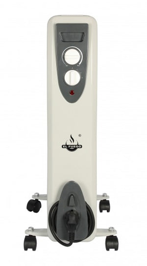 El Fuego - Mobiler Ölradiator 11 Rippen, weiss
