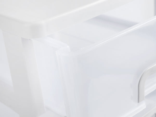 Aufbewahrungsbox 25 x 34 x 41 cm 4 Schubladen grau/transparent