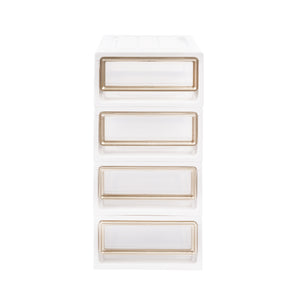 Aufbewahrungsbox 28 x 19 x 10 cm 4er Set weiss