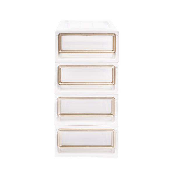 Aufbewahrungsbox 28 x 19 x 10 cm 4er Set weiss