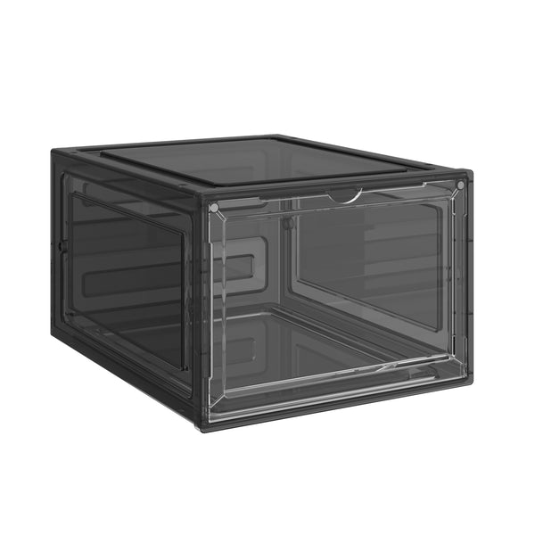 Aufbewahrungsbox 34 x 27 x 19 cm 6er Set transparent/schwarz