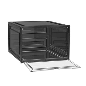 Aufbewahrungsbox 34 x 27 x 19 cm 6er Set transparent/schwarz