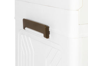 Aufbewahrungsbox faltbar mit Rollen 3er Set weiss/braun