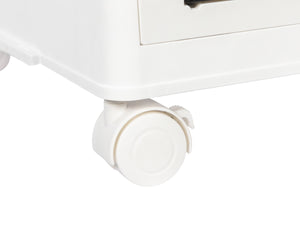 Aufbewahrungsbox faltbar mit Rollen 3er Set weiss/braun
