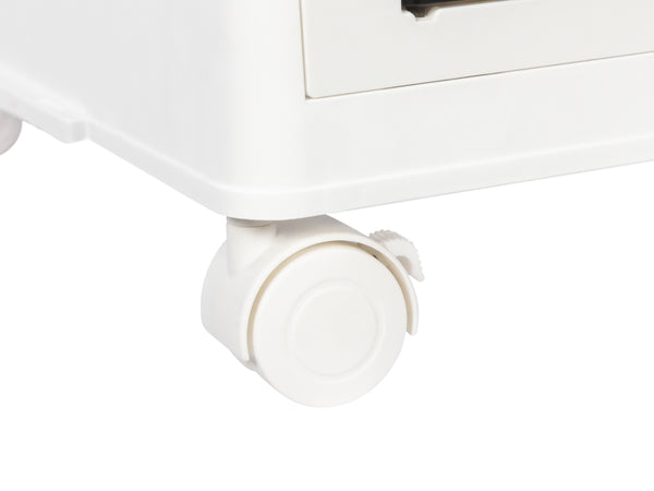 Aufbewahrungsbox faltbar mit Rollen 3er Set weiss/braun