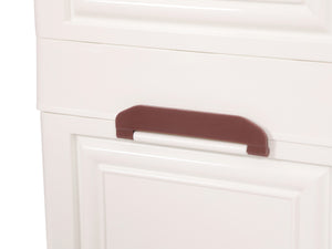 Rollturm mit 3 Aufbewahrungsboxen beige