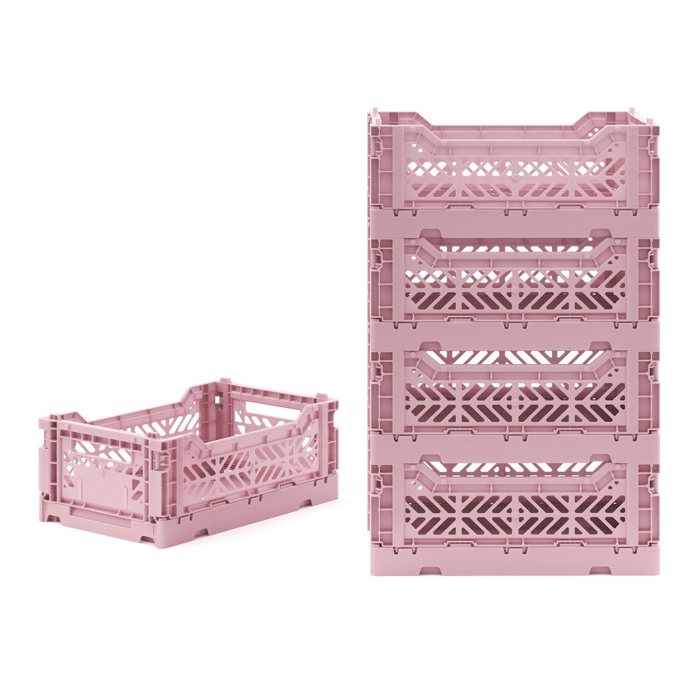 Set di 5 scatole pieghevoli, 5L, rosa