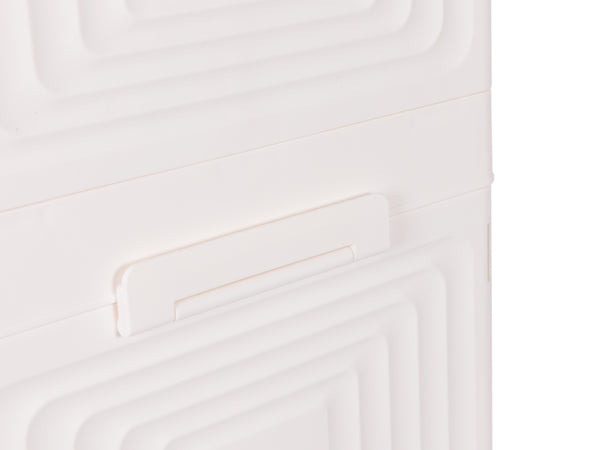 Aufbewahrungsbox faltbar mit Rollen 6er Set weiss/braun