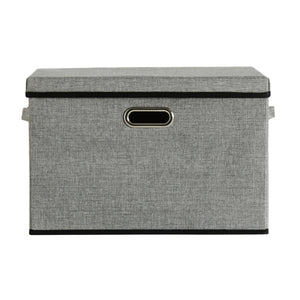 Aufbewahrungsbox mit Deckel BERTA 43 x 30 x 30 cm 5er Set grau