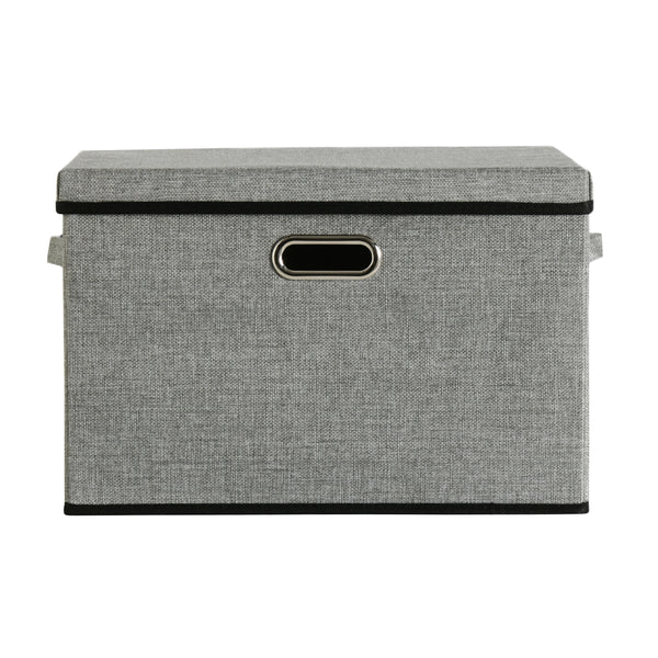 Aufbewahrungsbox mit Deckel BERTA 43 x 30 x 30 cm 5er Set grau