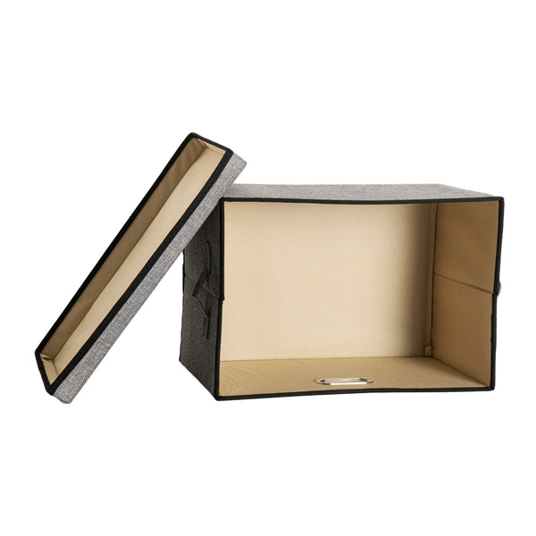 Aufbewahrungsbox mit Deckel BERTA 43 x 30 x 30 cm 5er Set grau