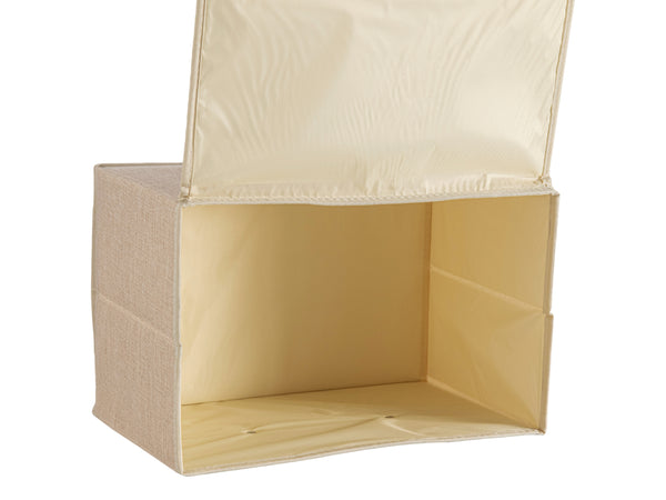 Aufbewahrungsbox mit Deckel FLORIES 38 x 25 x 25 cm 5er Set beige
