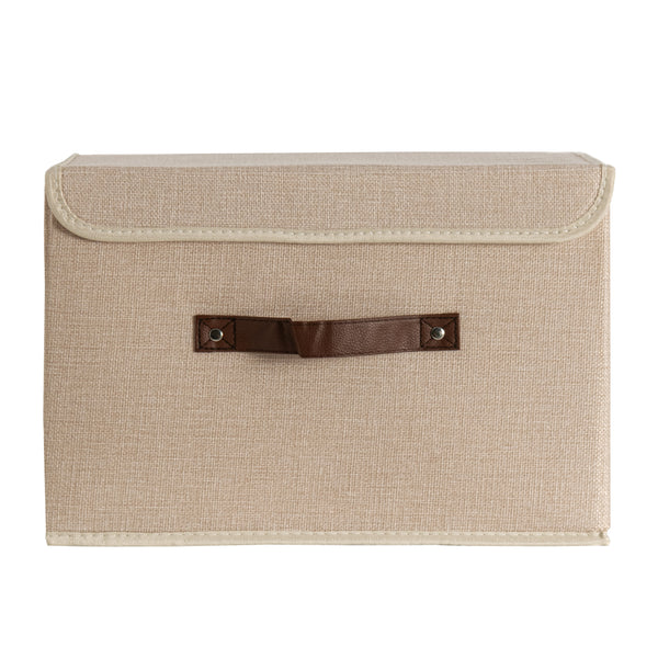 Aufbewahrungsbox mit Deckel FLORIES 38 x 25 x 25 cm 5er Set beige