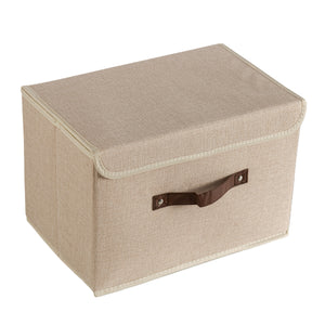 Aufbewahrungsbox mit Deckel FLORIES 38 x 25 x 25 cm 5er Set beige