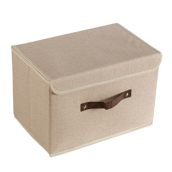 Aufbewahrungsbox mit Deckel FLORIES 38 x 25 x 25 cm 5er Set beige