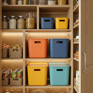 Aufbewahrungsbox mit Deckel Set 8-teilig bunt