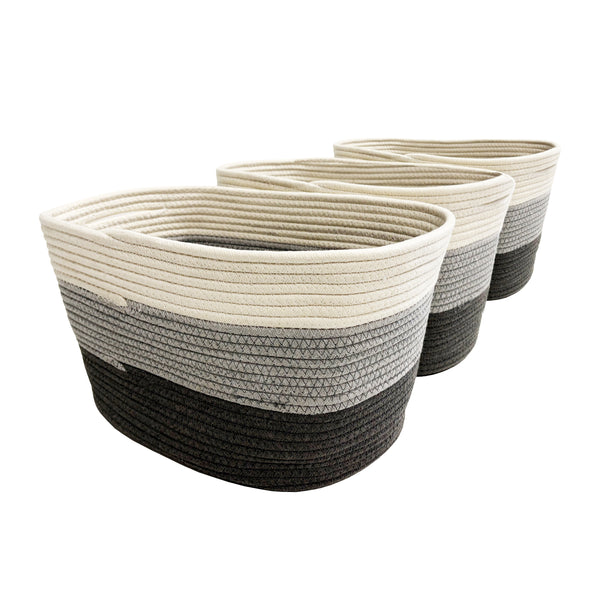 Aufbewahrungskorb GRACE 38 x 25 x 23 cm 3er Set