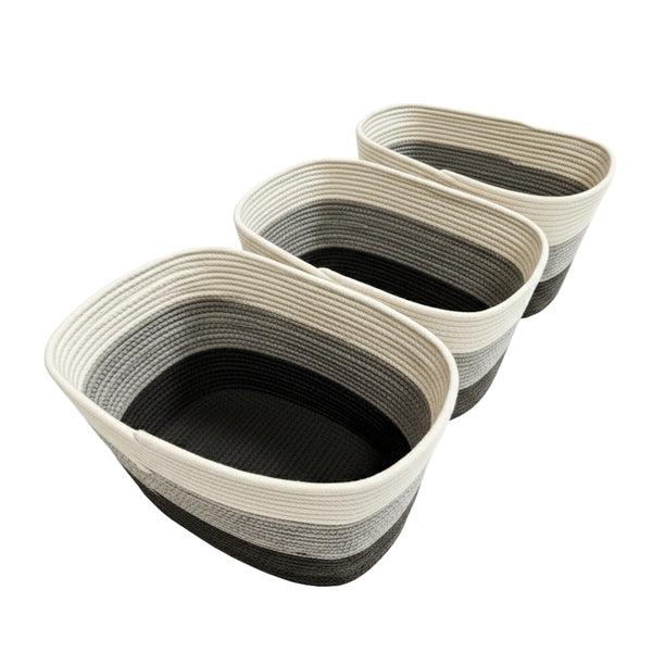 Aufbewahrungskorb GRACE 38 x 25 x 23 cm 3er Set