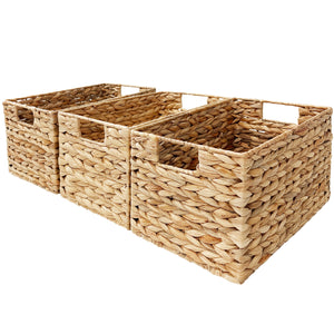 Aufbewahrungskorb NILE 32 x 23 x 19 cm 3er Set braun