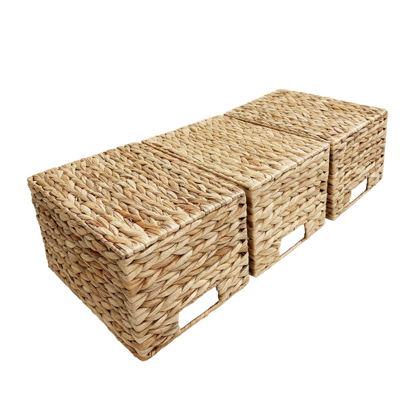 Aufbewahrungskorb NILE 32 x 23 x 19 cm 3er Set braun