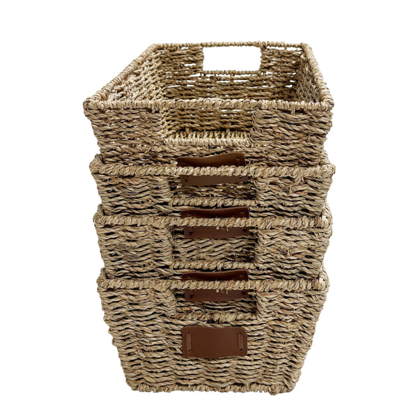 Aufbewahrungskorb CONGO 30 x 22 x 15 cm 4er Set braun