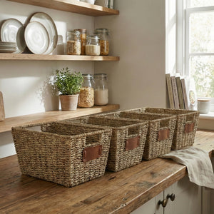 Aufbewahrungskorb CONGO 30 x 22 x 15 cm 4er Set braun