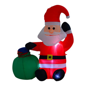 Aufblasbarer LED-Weihnachtsmann 120cm Sitzend