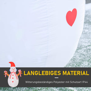 Aufblasbarer Schneemann mit rotierender Beleuchtung 240cm