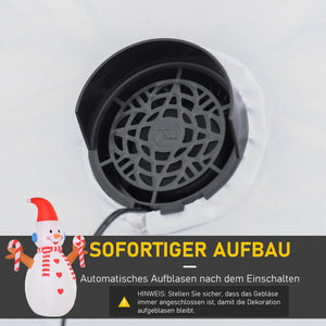 Aufblasbarer Schneemann mit rotierender Beleuchtung 240cm