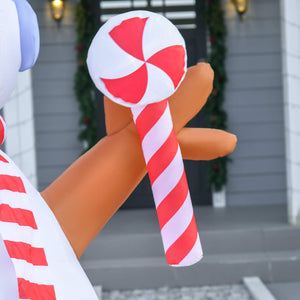 Aufblasbarer Schneemann mit rotierender Beleuchtung 240cm