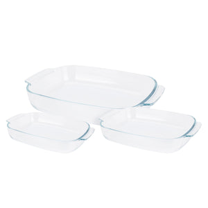 Auflaufform Set Glas 3-teilig