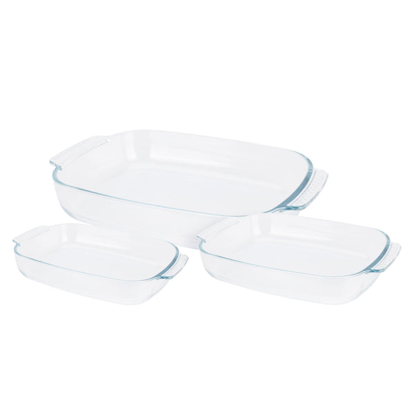 Auflaufform Set Glas 3-teilig