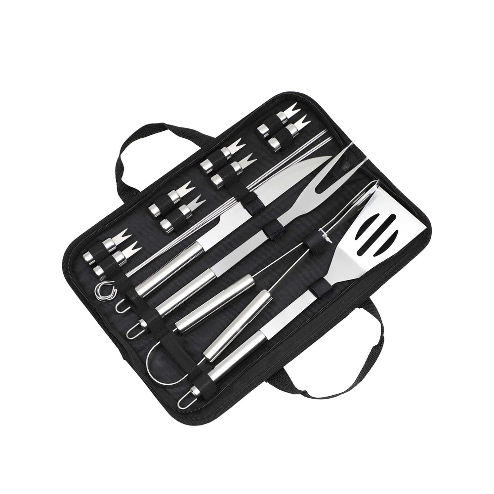 Borsa per utensili da barbecue, 17 pezzi