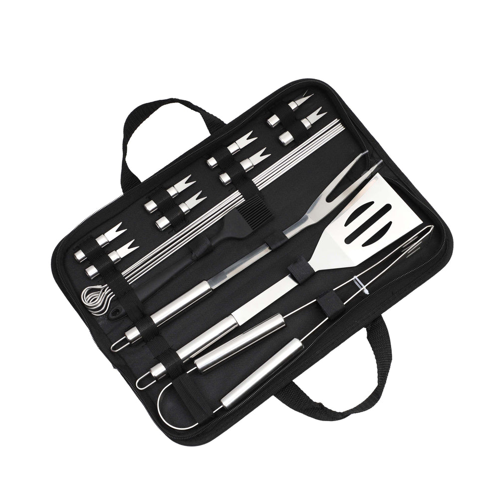 Borsa per utensili da barbecue, 19 pezzi