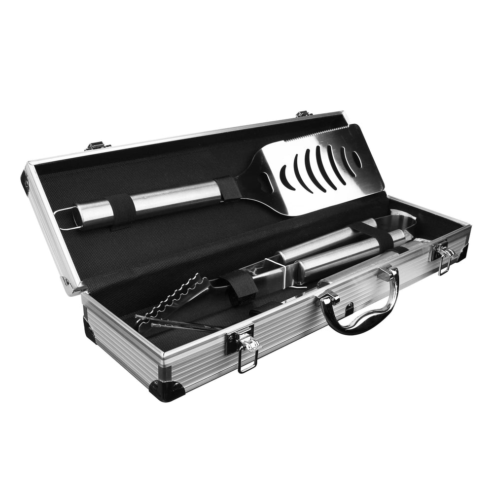 Set di utensili per barbecue in custodia, 3 pezzi